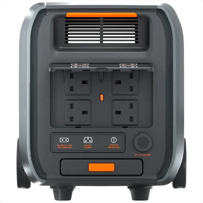 Green Lion RG-2400 Power Station, 2400Wh 50,000mAh LiFePO₄ Generator, 4 AC Outlets, 1200W Solar Input, 1800W AC Charging – Grey-35654