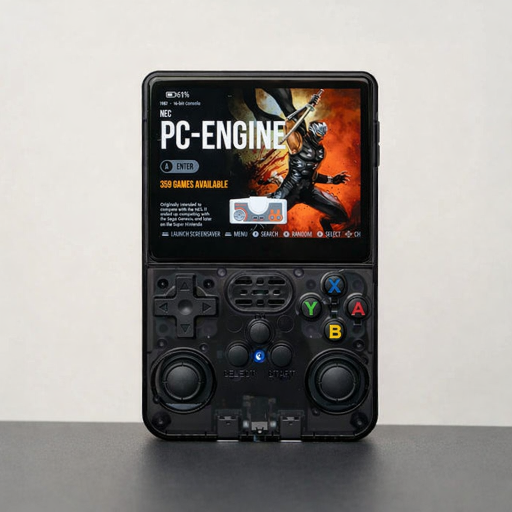 R36S Handheld Gaming Console 3.5 Inch Retro Handheld Video Games Consoles Built in Rechargeable Battery, Portable Style Preinstalled Hand Held Game Consoles System, Black -36538