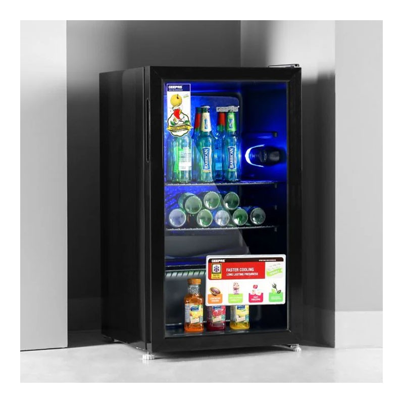 Geepas, Quick Cooling With Low E Glass Door, Low Noise And Low Voltage Consumption, 120L Showcase Chiller, GSC1223-33939