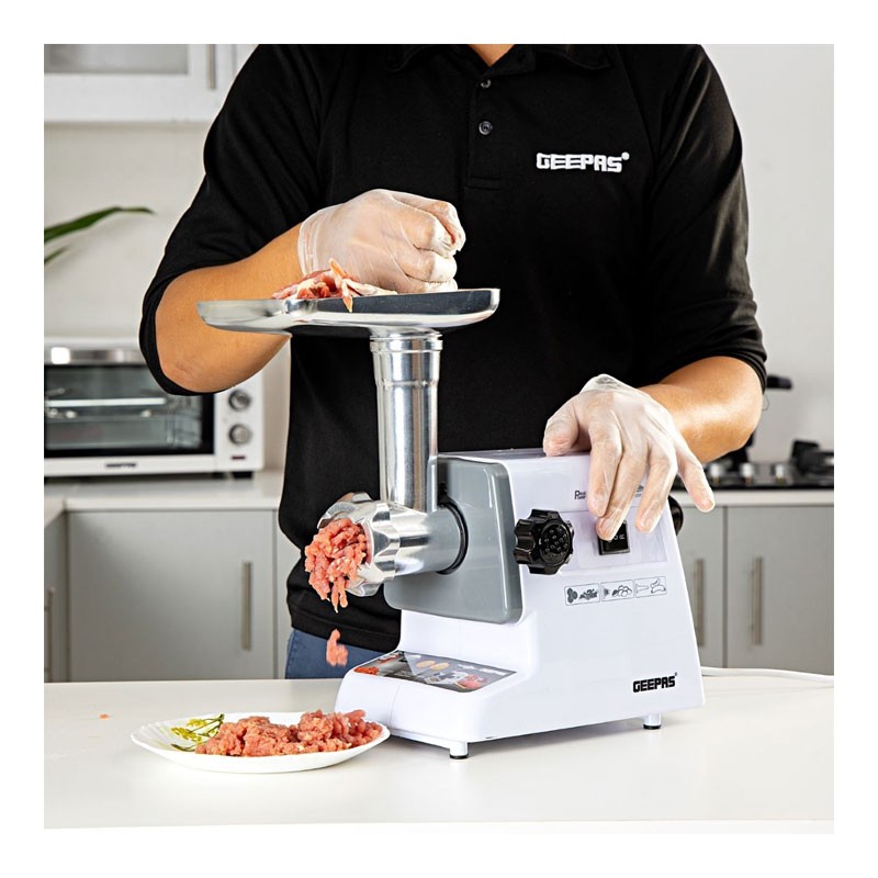 Geepas 1200W Metal Gear Meat Grinder With Reverse Function, GMG767-33732