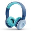 Goui Macaron, 50HRS Battery Life, LED Light, Foldable Design, Soft Silicone, Wireless Bluetooth Headphone, Blue01