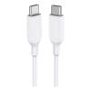 Anker Powerline 3 USB Type C To USB Type C 3ft Fast Charging Cable, White, A8852H2101