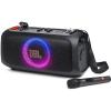 JBL PartyBox On-The-Go 2 Portable Party Speaker, 100W RMS, Bluetooth 4.2, Built-in Light Show, Wireless Party Link, IPX4 Splash-Proof, Black01