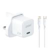 Exact Gan 20W PD Fast Charger With Type C To Lightning Cable, EX121201