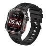Moxedo Warrior Military Smart Watch With LED Flash Light 2.01 IPS HD Large Display, Bluetooth Calling, 100 Plus Watch Faces With Built In Compass, For Android And iOS, Black, Smart Watch, MX-SW013-BK01