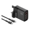 Moxedo Lite 65W GaN Charger Dual USB C Port And 1 USB A Port Fast Charging PD 3.0 With USB C To USB C 1.2 Meter Cable01