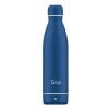 Goui Loch, Hot And Cold Thermal Insulation Bottle, 420ml Capacity, Double Insulated Stainless Steel Water Bottle With Built In 6000mAh Power Bank And 5W Wireless Charger, Blue01