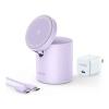 Anker 623 Maggo 2 In 1 Wireless Charging Station Usb C Charger For Cellular Phones, Violet, B25682V101