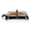 Geepas, Adjustable Thermostat, Non Stick Smokeless Grill Indoor With Glass Lid, Overheat Protection, On Indicator Light, 1600W Electric Barbeque Grill, GBG6304001