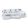 Geepas, Charge Multiple Devices With Child Safe, Extra Long Cord And Over Current Protected, 13A, 3 Way Extension Socket, GES5801101