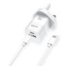 Gidon Dual Port Charger Adapter With Type C To Lightning Cable, GD75301