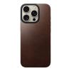 Nomad, Magnetic Leather Back, MagSafe And Wireless Charging Compatible, Horween leather, Ultra Thin Protection Phone Case For iPhone 16 Pro Max, Rustic Brown01