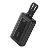 Anker Zolo, Built In Dual Cables, Lightning Cable, USB C Cable, 30W Power, Fast Charging Technology, Charge 4 Devices At Once, 20000mAh Portable Power Bank, Black, A1681H1101