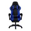 Deadskull, Computer Chair, Gaming Chair With Footrest And Headrest, Blue And Black01