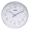 Geepas, Silent Non Ticking, Arabic Numeral Clock, Round Decorative Wall Clock, 3D Silver Dial Wall Clock, GWC2601101