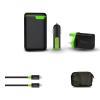 Goui, Kigo 10000mAh Power Bank, Mini 20w Fast Charging Wall Charger, Viper Car Charger, Classic Type C To Micro USB Cable, Soft Bag, 5 In 1 Bundle01