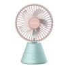 Moxedo Mini Portable Fan Desktop 5 Blade 3 Speed USB Rechargeable Battery With Fragrance Pad, Blue, MX-DF01501