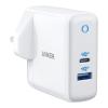 Anker PowerPort Atom 3, 2 Ports, 60 Watts Dual Port Fast Charging Adaptor, White, A232201