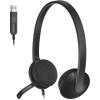 Logitech H340 USB Computer Headset, Stereo Sound, Noise Cancelling Mic, Black, H34001
