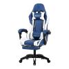 Deadskull, Computer Chair, Gaming Chair With Footrest And Headrest, Blue And White01