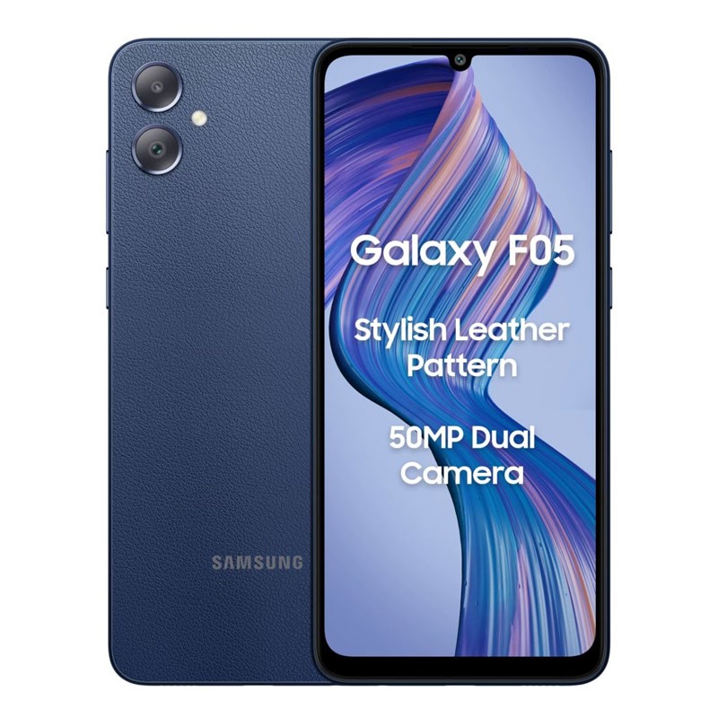 Samsung Galaxy F05, 4GB RAM, 64GB Storage, 6.74 Inch 60Hz HD Plus Display, 50MP Rear Camera, Dual SIM, 5000mAh Battery, Android Smartphone, Twilight Blue
