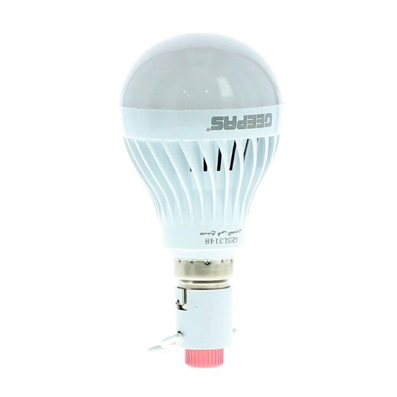 Geepas, 16Pcs SMD LED, 6500k Colour Temperature, 6 Hours Working With Lithium Battery, Rechargeable LED Bulb, GESL3148