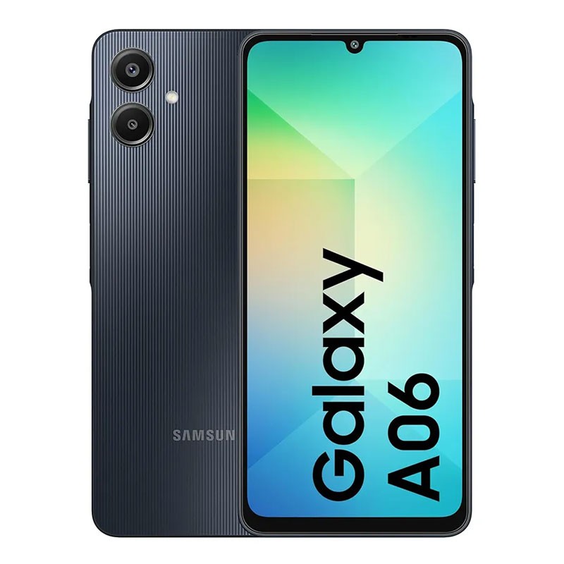 Samsung Galaxy A06, 4GB RAM, 128GB Storage, 6.7 Inch HD Plus Display, 50MP Camera, 5000mAh Battery, Fingerprint Sensor, Dual SIM, Android Smartphone, Black