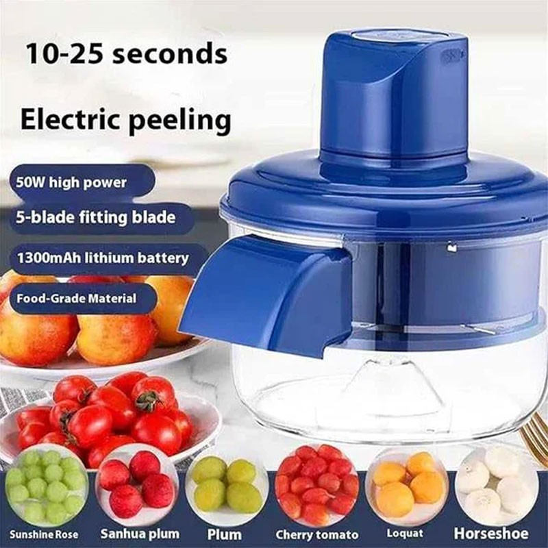 Electric Fruit and Vegetable Peeler Machine, 5 Blade System, USB Rechargeable