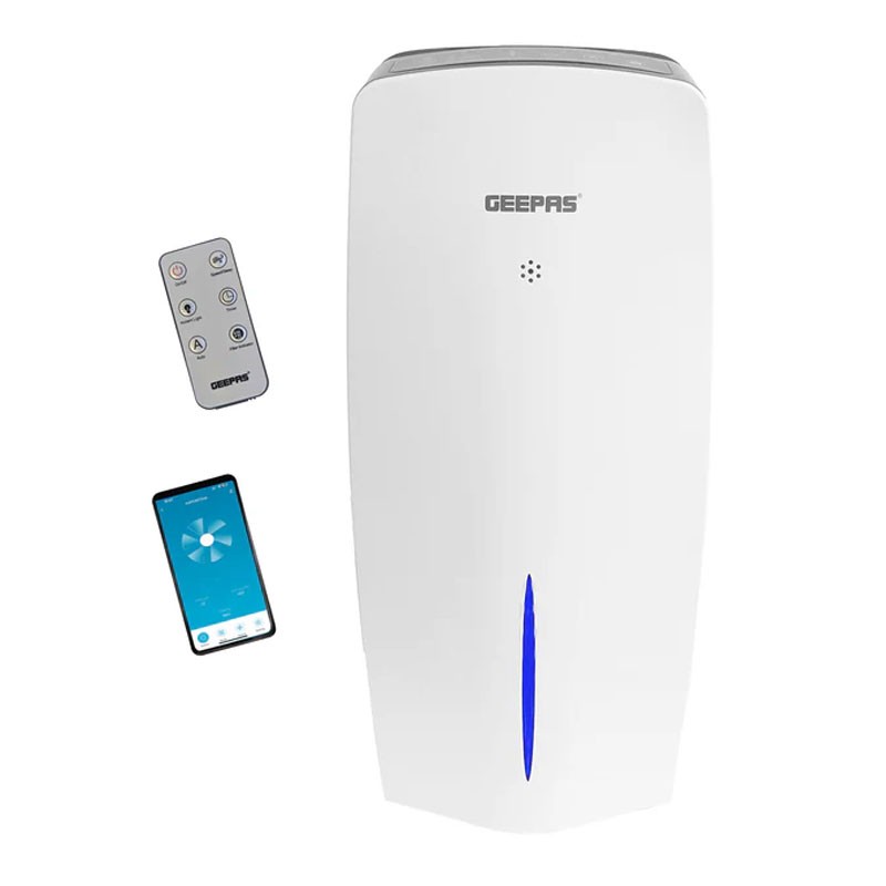 Geepas, 3 Stage HEPA Air Cleaner For Dust Odours Allergen And Pollen, 8 Hour Timer With Remote Control And Wifi, Portable Digital 2 In 1 Air Purifier And Humidifier, GAP63073UK