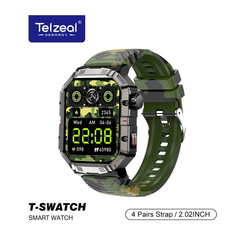 Telzeal T S Watch with 4 pair Straps Smartwatch