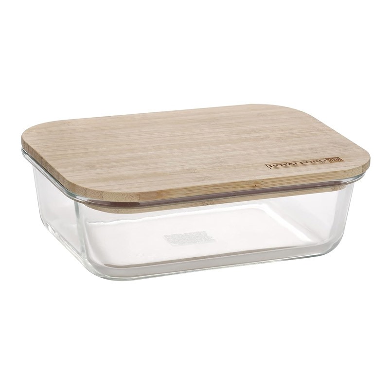 Royalford 1520mL Ecodine Rectangular Glass Container 1X12