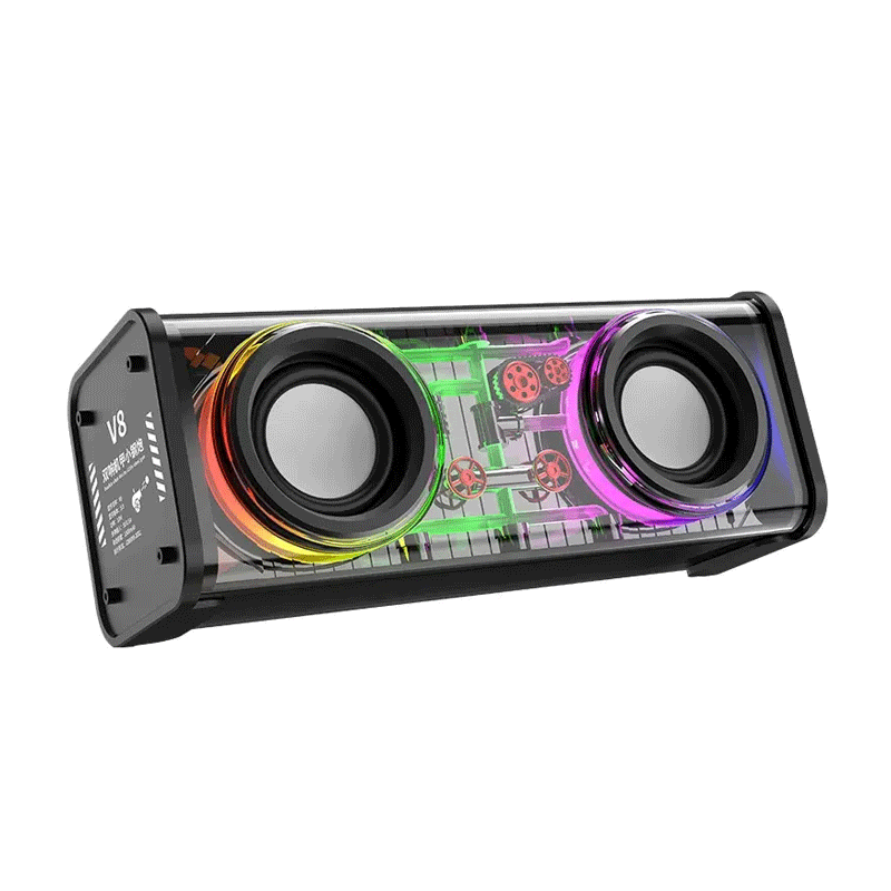  Colorful LED V8 wireless speaker , BT 5.0