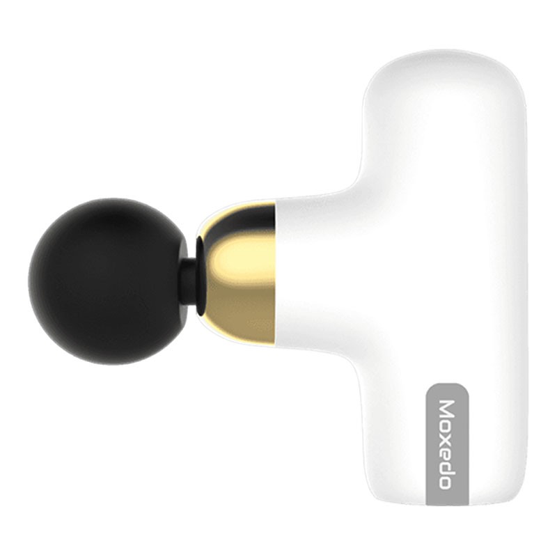 Moxedo, Deep Tissue Massager With 4 Interchangeable Massage Heads, Portable Multi Function Muscle Massager, White, MX-MSG011-WH