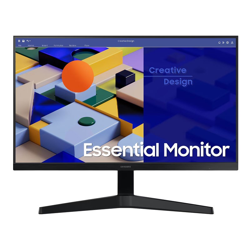 Samsung Essential Monitor S3 S31C, 22 Inch FHD IPS 75Hz Refresh Rate Display, Flicker Free, Eye Saver Mode, FreeSync, Game Mode, Flat Monitor, LS22C310EAMXUE 