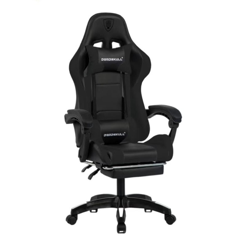 Deadskull, Computer Chair, Gaming Chair With Footrest And Headrest, Black