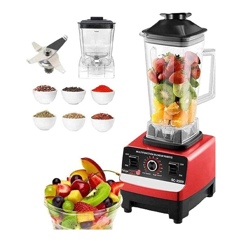  Silver Crest Blender Pure Copper Motor 4500W Food Processor Smoothie Mixer, SC-1589