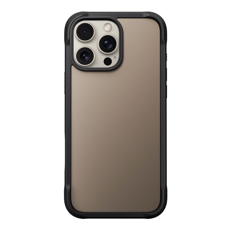 Nomad Rugged Case, 15ft Drop Protection, MagSafe And Wireless Charging Compatible, Anodized Aluminum Buttons, Protective Phone Case For iPhone 16 Pro Max, Desert