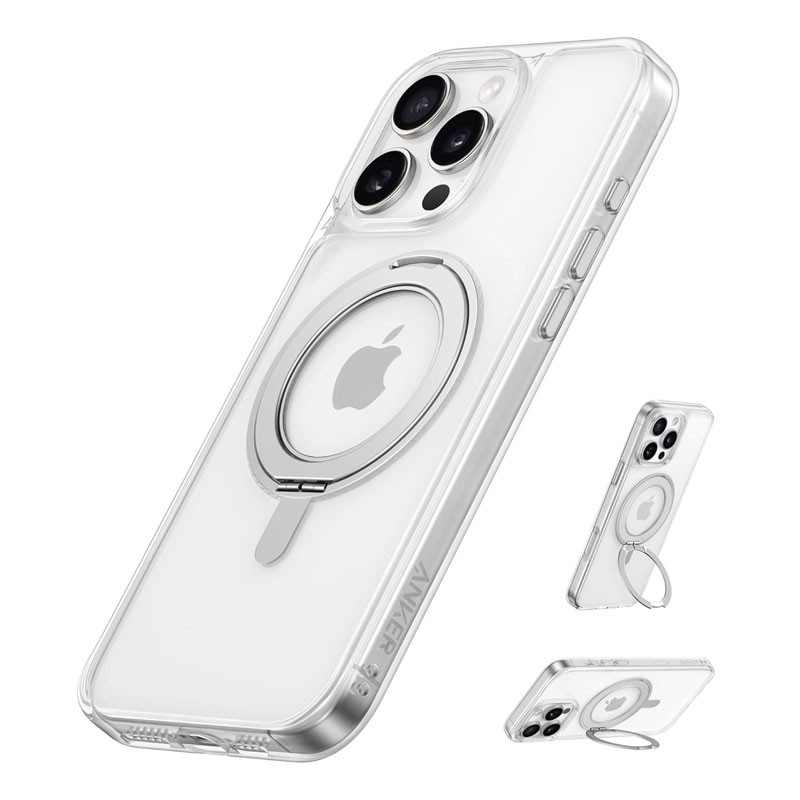 Anker, Anti Slip And Drop Proof Protective Cover With 360 Degree Ring Stand, Compatible With MagSafe, Magnetic Phone Case For iPhone 16 Pro Max, A90H1H0C