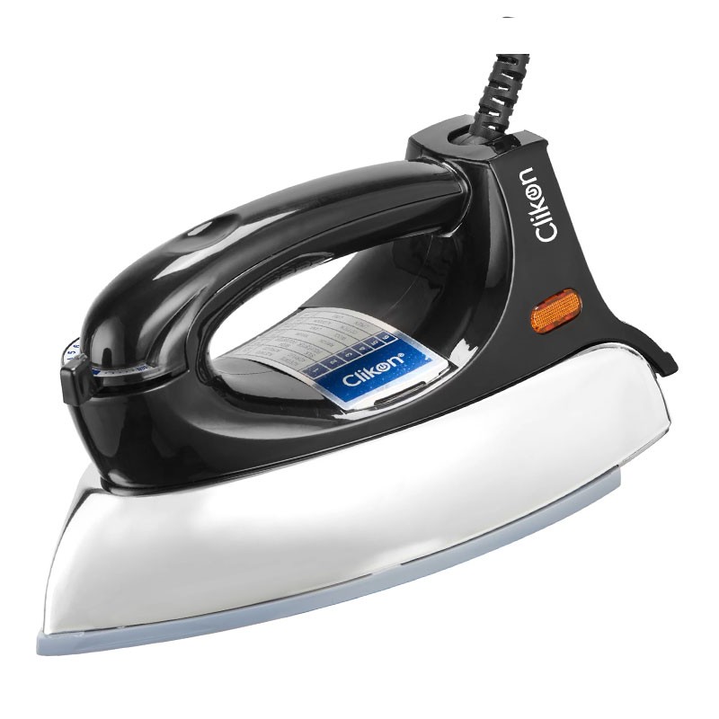 Clikon, Smart Shutoff Function, Anti Rust Silver Coated Metal Cover, 1200W Smart Heavy Iron Box, CK4135