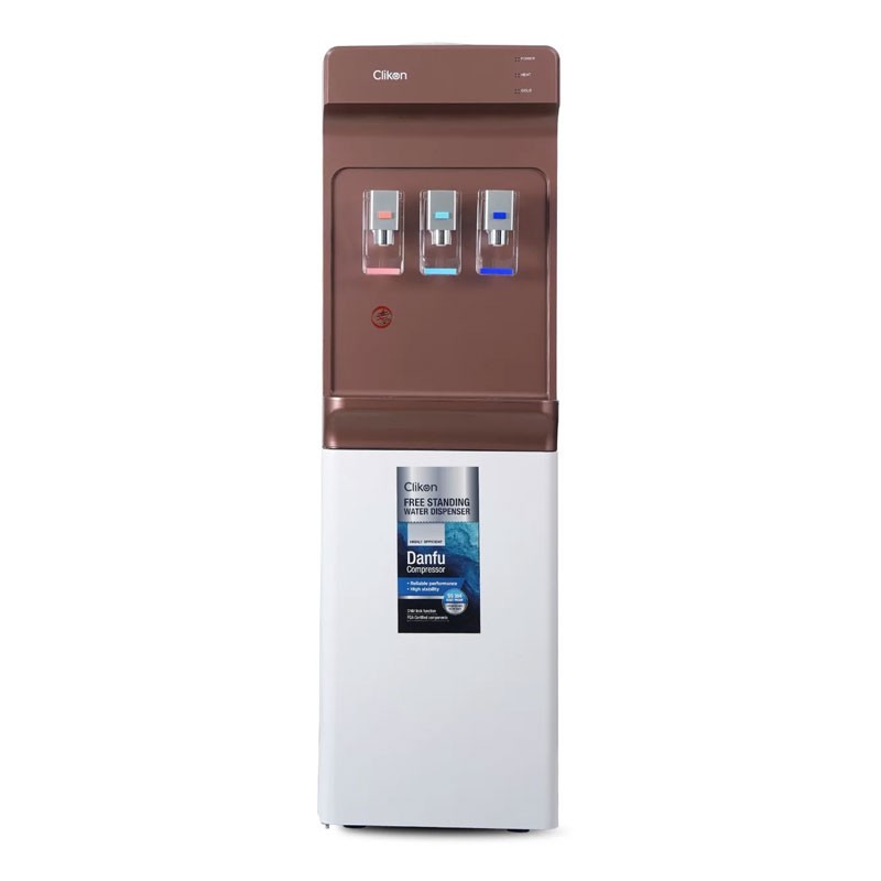 Clikon, Hot, Cold And Normal Water 3 Tap Water Dispenser With High Efficiency Danfu Compressor, CK4062