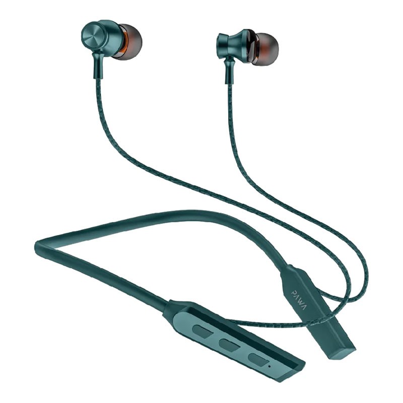 Pawa Claro ENC Bluetooth Wireless Neckband With Voice Modulation, Crystal Sound Clarity, Green