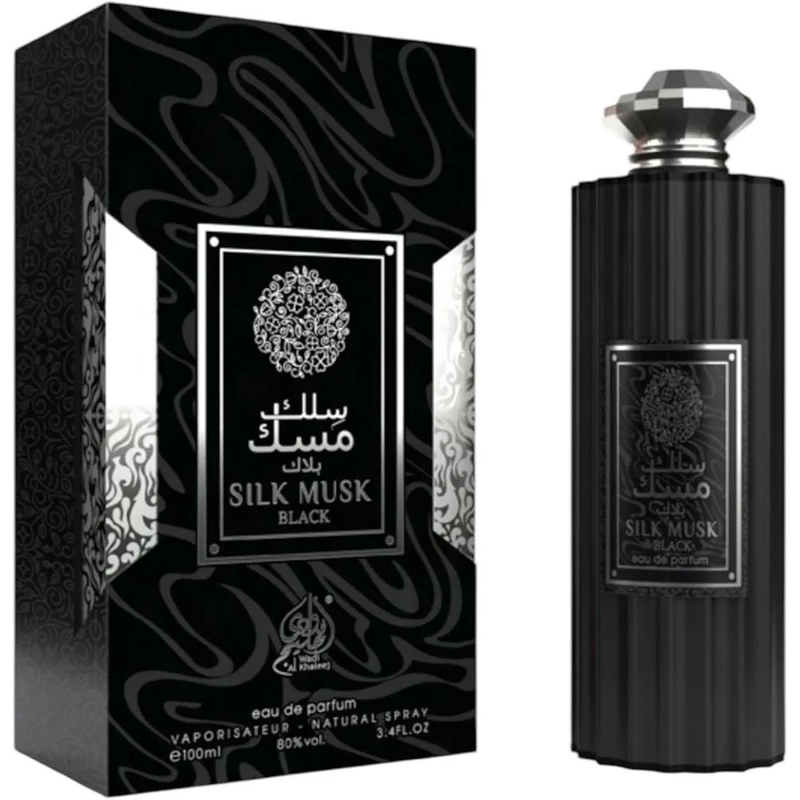 Wadi Al Khaleej Silk Musk Black, Musky Amber, Unisex Eau De Parfum, 100ml