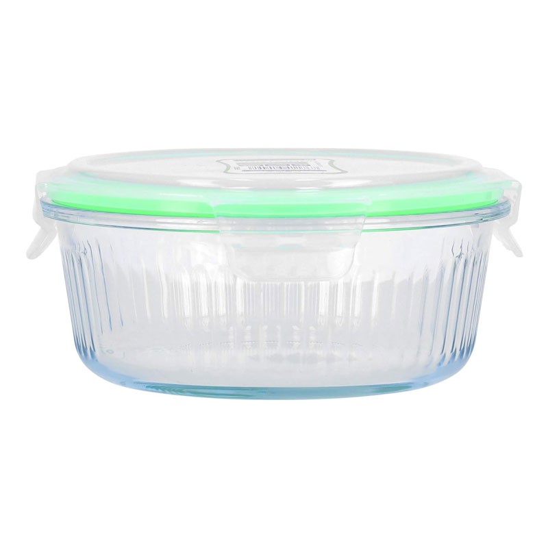 Royalford 620ml BRS Round Glass Airtight Container 