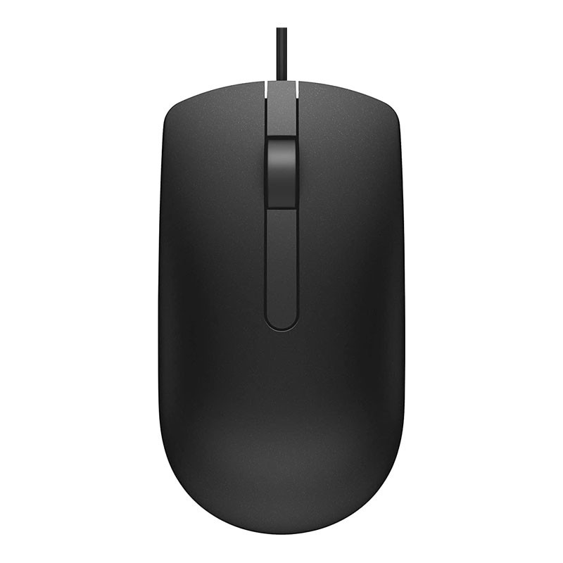 Dell MS116, 1000DPI, LED Tracking, Scrolling Wheel, Plug and Play Wired Optical Mouse, Black 