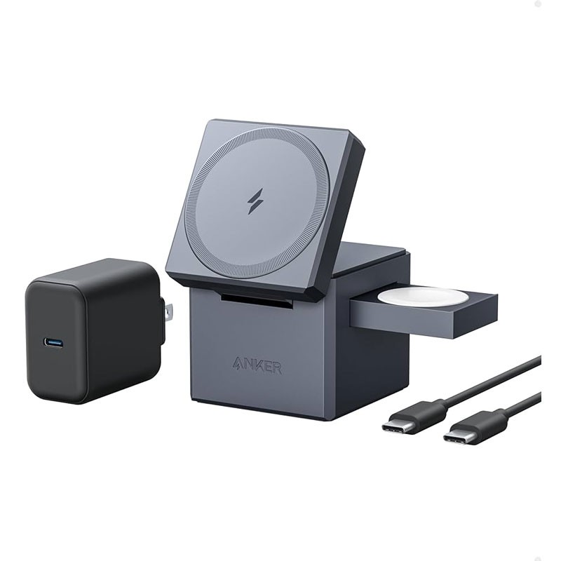 Anker 3 in 1 Cube With MagSafe, Gray, Y1811HA1