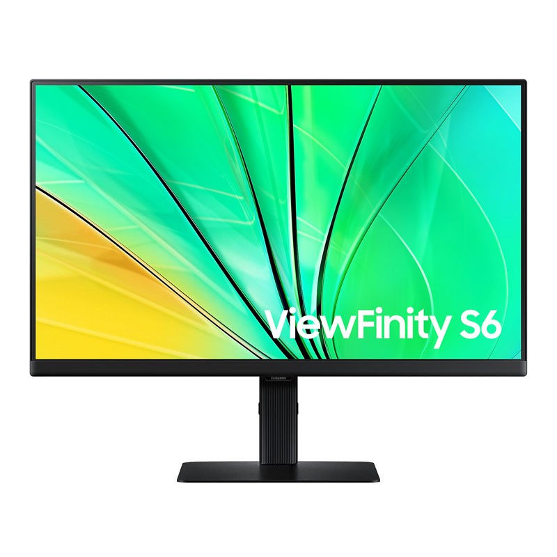 Samsung S60D QHD ViewFinity, 24 Inch IPS 100 Hz Refresh Rate Display, Flicker Free, Eye Saver Mode, HDR10,  Flat QHD High Resolution Monitor, LS24D606EAMXUE 