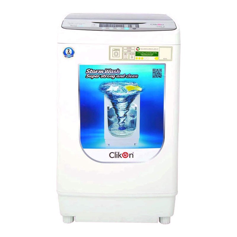 Clikon 6 Kg Top Load Fully Automatic Single Tub Washing Machine With Fuzzy Logic Technology, White, CK602