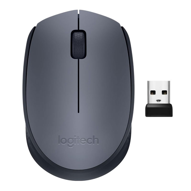 Logitech M170, 2.4 GHz Wireless Connection, 1000 Dpi, Wireless Mouse, Black And Gray