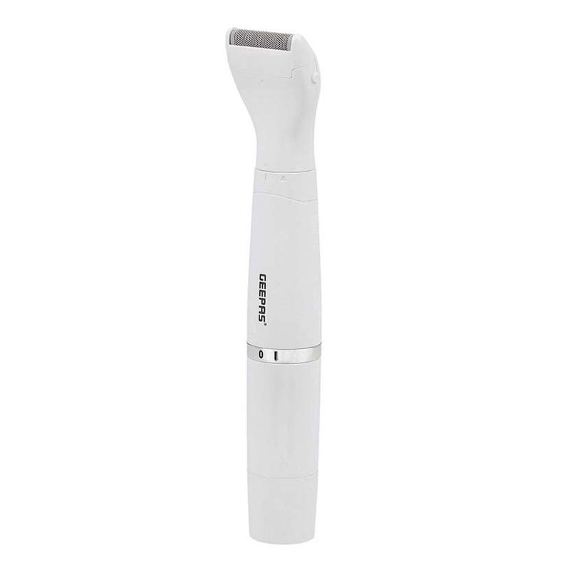Geepas, USB Cable Lip Hair Rotary Shaver, Hair Trimmer, Micro Shaver, Eyebrow Shaping Stainless Steel Blade Guide Comb White 26cm, 4 In 1 Rechargeable Ladies Grooming Set, GLS86058