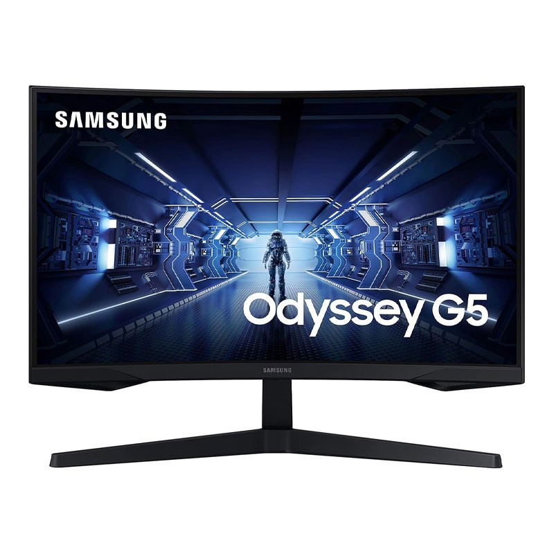 Samsung, Odyssey G5, 144Hz Refresh Rate, HDR10, Flicker Free, Eye Saver Mode, FreeSync, 27 Inch Curved Gaming Monitor, LC27G55TQBMXUE 